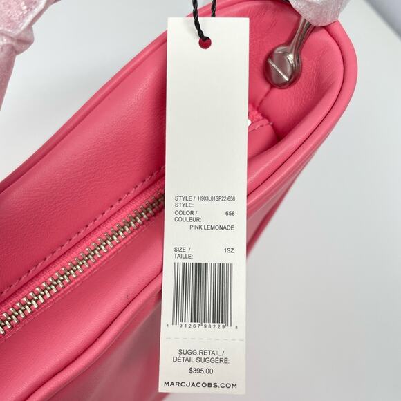 Marc Jacobs 🎀 Tempo Baguette Shoulder Bag PINK LEMONADE bubblegum silver links - Picture 8 of 16